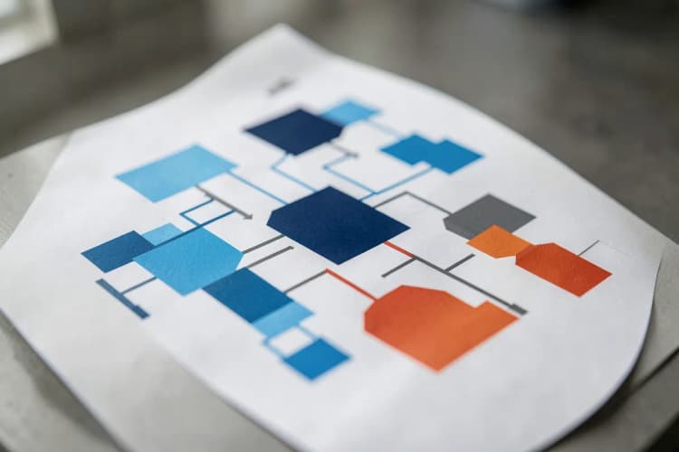 Diagrama de fluxo com caixas interconectadas representando diferentes estratégias de planejamento tributário.